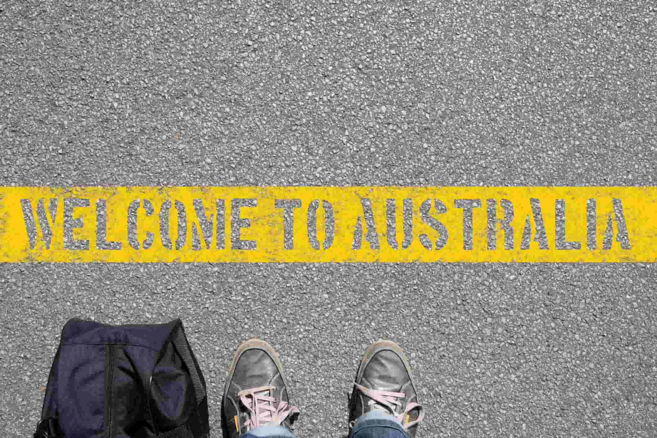 welcome to Australia sign