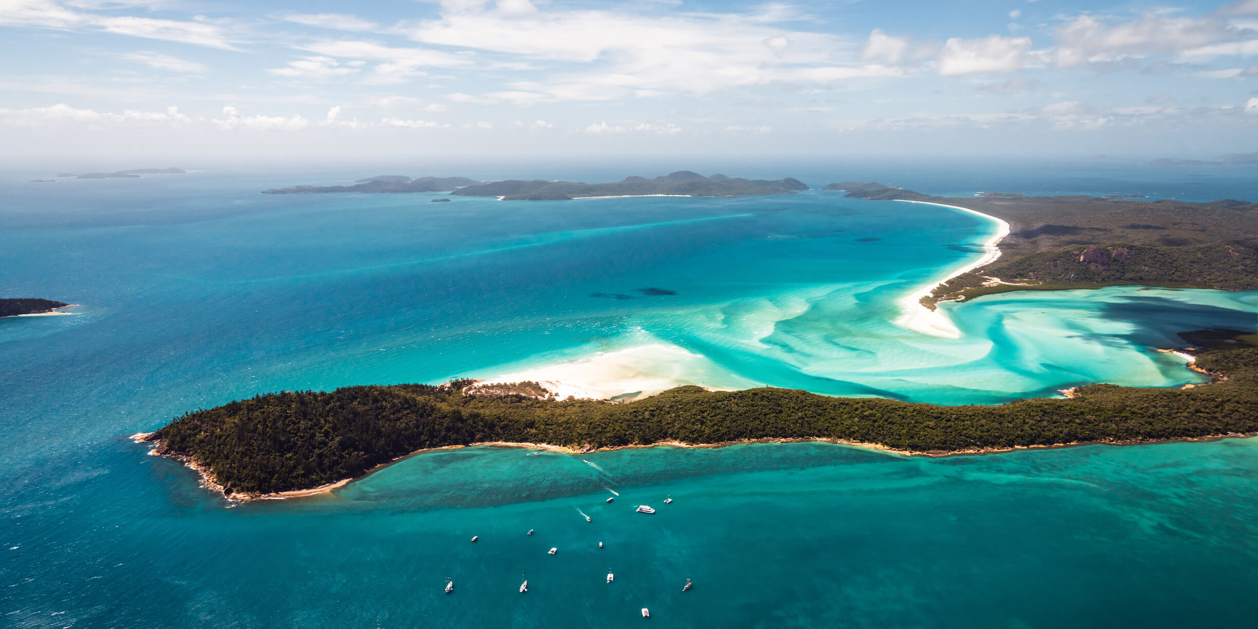 aerial panoramic view of Whitsunday Island, Queensland, Australia