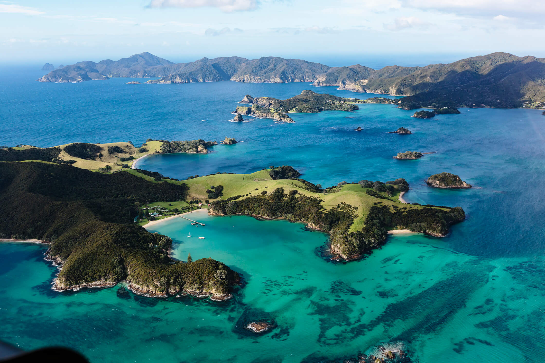 view of the Bay of Islands, North Island, New Zealand
