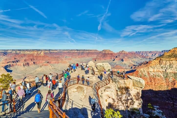 Overview of the Grand Canyon in Arizona, USA