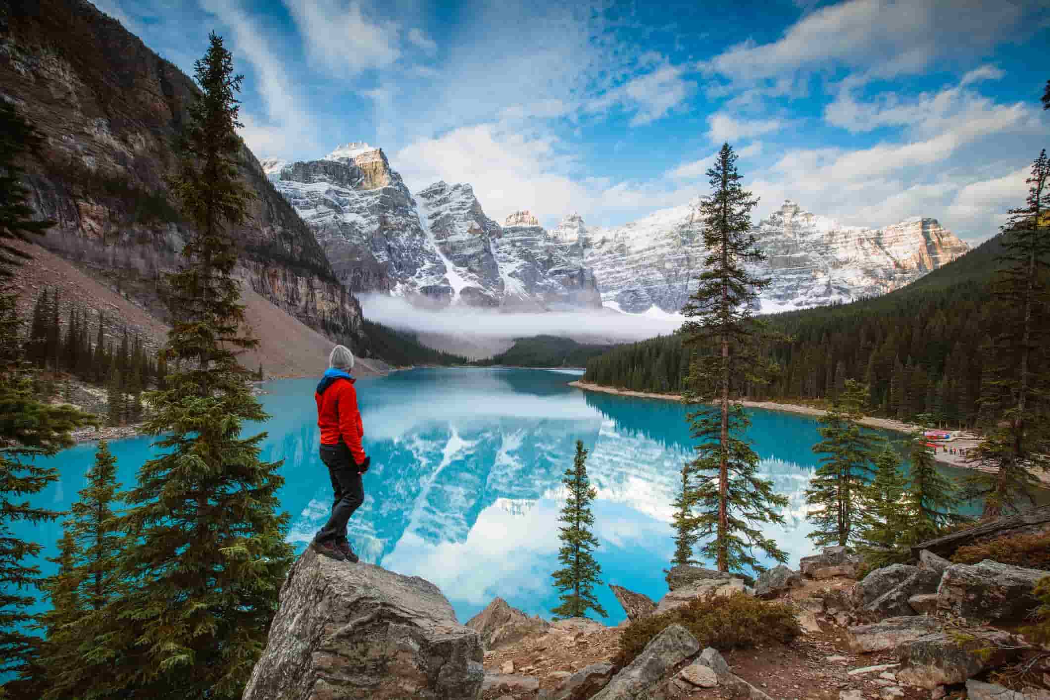 Nonresident in Canada looking at a lake