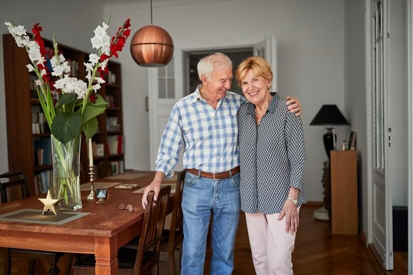 a happy elderly couple