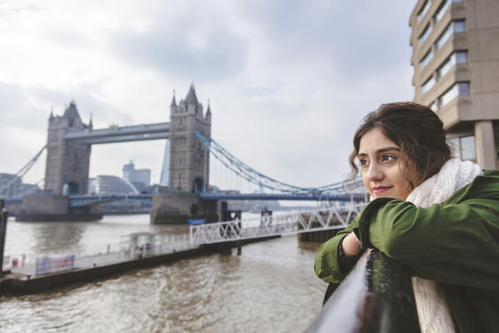 a girl in London