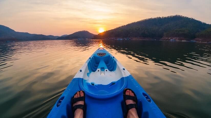 a man on a boat