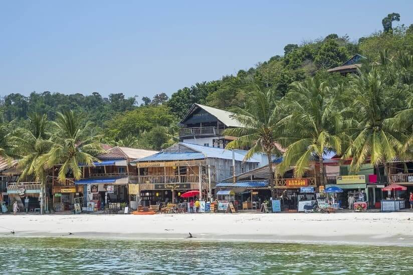 a beachfront view in Cambodia