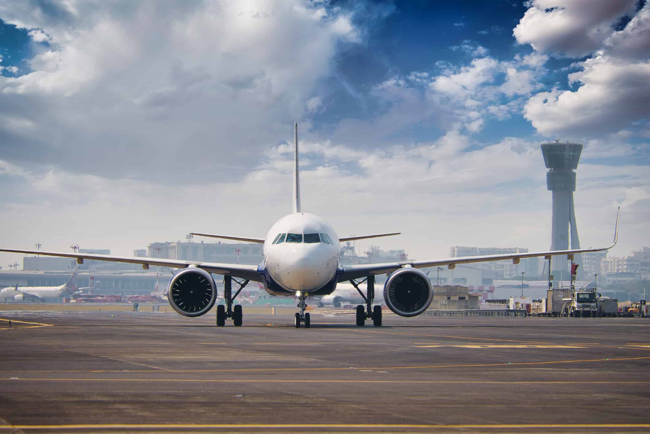 airplane at an airport