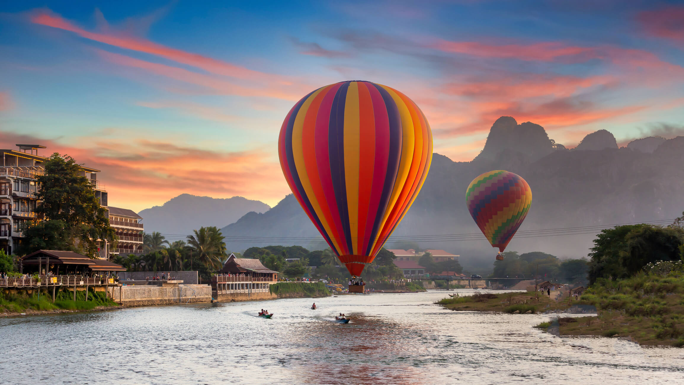 Nam Song River In Laos