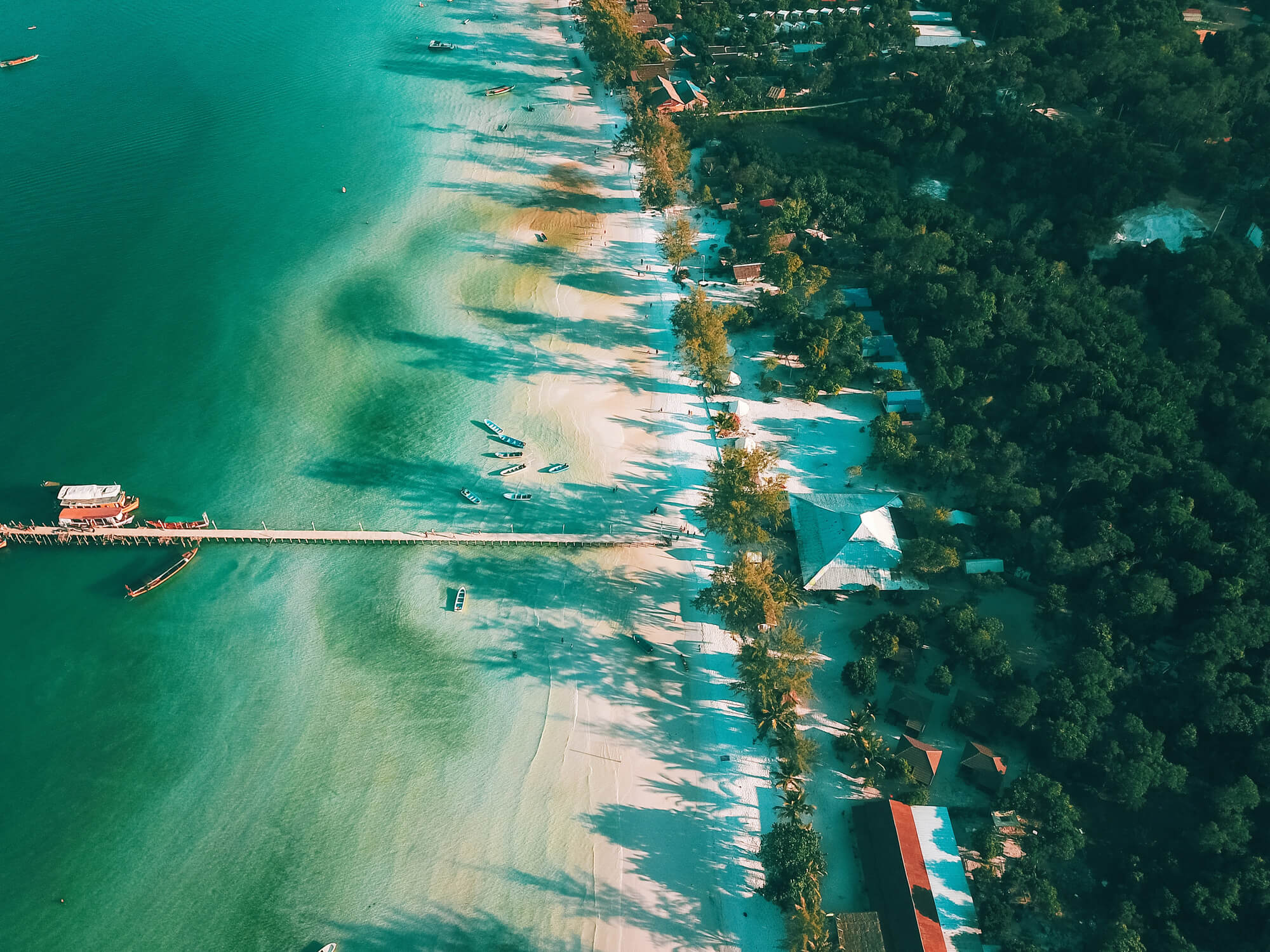 Cambodia beach overview