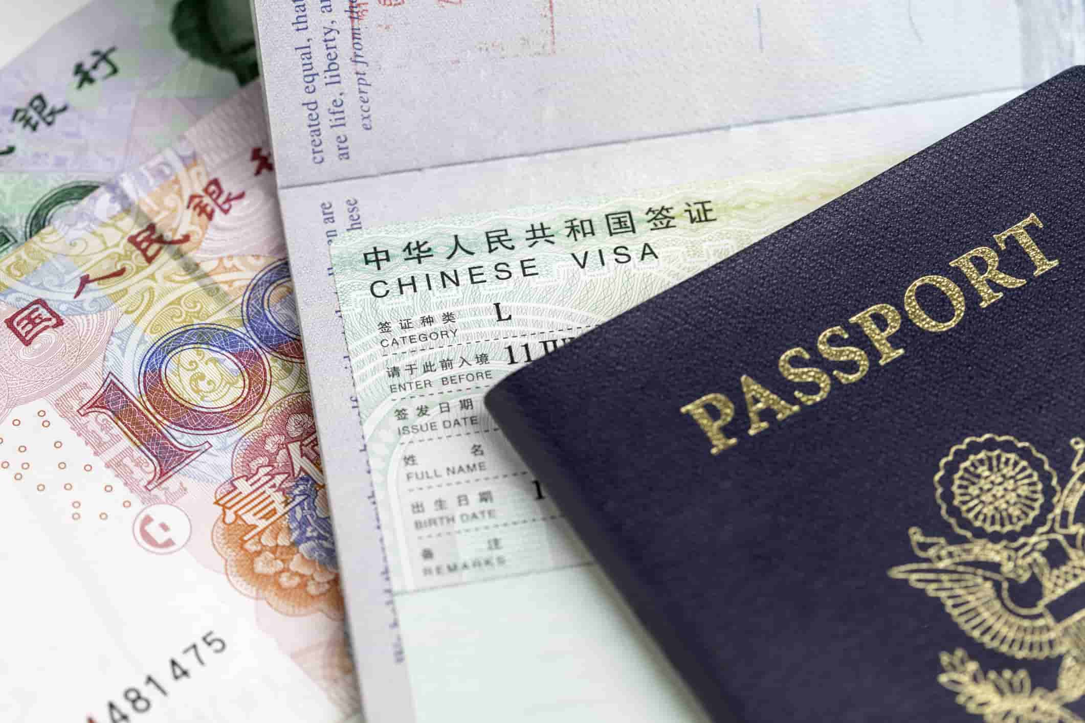 chinese visa and passport