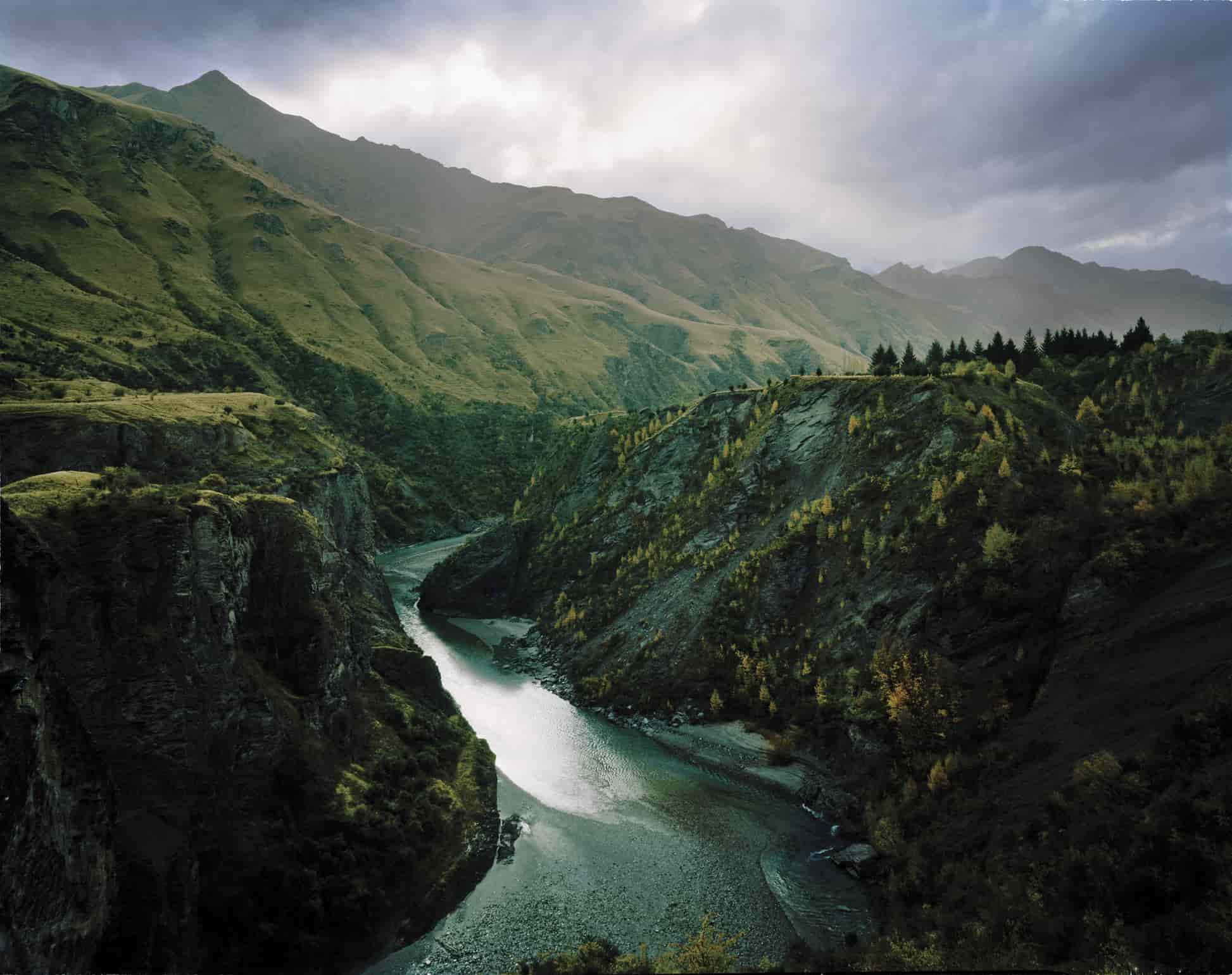 landscape of Otage Skippers Canyon river in New Zealand