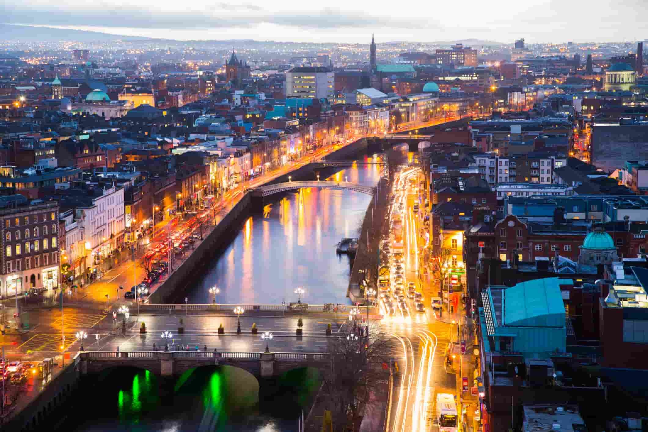 overview of Dublin city, Ireland